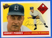 2005 Topps All-Time Fan Favorites Brooklyn Baseball Card #84 Johnny Podres