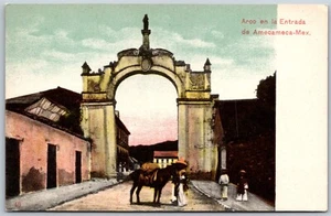De Colección Amecameca México Arco en la Entrada Arco En La Entrada Años 1910 Ver Postal - Imagen 1 de 2