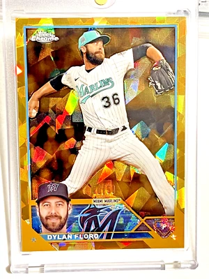 2023 Topps Chrome Update Sapphire Edition Gold /50 Dylan Floro #USCS92 Rookie RC - Image 1 of 2