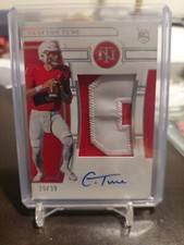 2023 National Treasures Collegiate Clayton Tune True  RPA 29/39 SSP RC On Card 