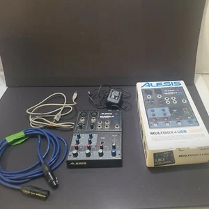 Alesis MultiMix 4 USB 4 Channel Mixer Interface Mic Line Mixing  - Picture 1 of 8