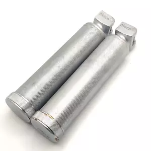 2 pz manico laringoscopio in fibra ottica MACO medio acciaio inox - Foto 1 di 1