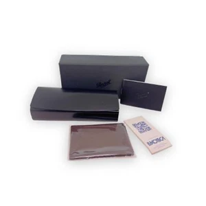PERSOL 100% Authentic Magnetic Case + Cloth Eyeglasses Sunglasses Black Clamshel - Picture 1 of 3