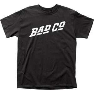 Bad Company Logo T Shirt Mens Licensed Rock N Roll Music Band Tee New Black - Picture 1 of 2