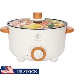 Multifunction Electric Hot Pot Cooker 3L Non-Stick Frying Pan Kitchen Appliance - Picture 1 of 8