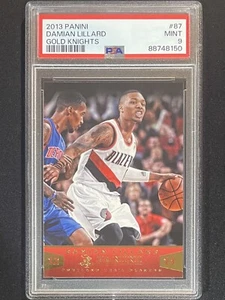 2013-14 Panini NBA Damian Lillard #87 Gold Knights SSP PSA MINT 9!! - Picture 1 of 2