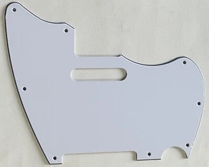 3 Ply White Pickguard For Fender Warmoth MJT Telemaster Jazzcaster Style Guitar - Picture 1 of 6