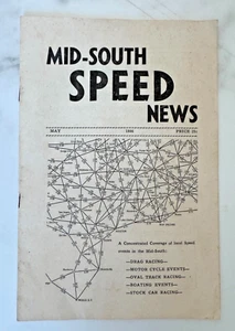 MID-SOUTH SPEED NEWS MAGAZINE MAY 1956 NO. 1 DRAG RACING VG COND EXTREMELY RARE - Picture 1 of 7