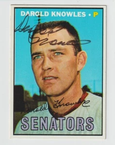 Darold Knowles - Signed 1967 Topps Baseball Card #362 - Washington Senators - Picture 1 of 1