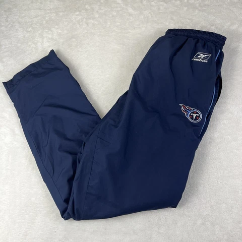 Y2K Reebok Tennessee Titans Windbreaker Track Pants Small Men Swishy Ankle Zip Cover