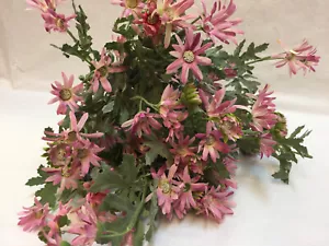 MeraVic Silk Flowers African Daisies Pink White Artificial Stemmed 2 Bunches - Picture 1 of 6