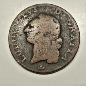 KING LOUIS XVI SOL 1790 M=TOULOUSE     (circula louisiane) - Picture 1 of 2