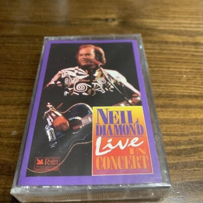 NEIL DIAMOND Live In Concert Cassette Tape #1  ONLY  1997 FREE New Sealed - Image 1 of 4
