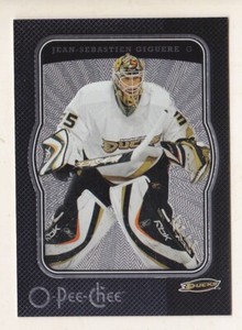 07-08 OPC Jean-Sebastien Giguere /100 MICROMOTION BLACK Anaheim Ducks 2007