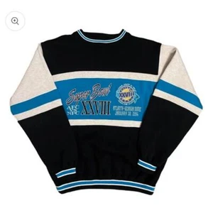 Vintage Super Bowl XXVIII 1994 crewneck black and blue pullover - Picture 1 of 8