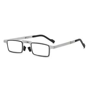 100-400 Degree Ultra Light Titanium Screwless Foldable Anti-Blue Reading Glasses - Foto 1 di 27