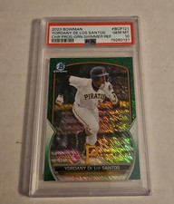 2023 Bowman Chrome Yordany De Los Santos BCP121 /99 Green Shimmer PSA GEMMINT 10