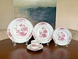 Mottahedeh Pink Peony/flora w/Pink Trim 5pc Dinner Place Seting - Picture 1 of 16