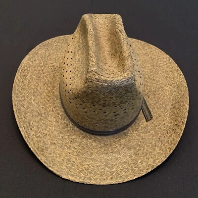 Sombrero de Vaquero Vintage The Horseman 7 3/8 ¿Paja o Hoja de Palma? Foto 1 de 4