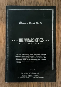 The Wizard of Oz Chorus - Vocal Parts TAMS-WITMARK Music Library Inc.Soft Cover - Picture 1 of 4