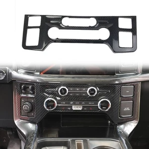 Carbon Fiber Style Central Control A/C Panel Cover Tirm For Ford F-150 2021-2025 - Picture 1 of 7