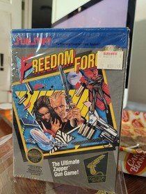 Freedom Force NES In Box 1988 Sunsoft Zapper Gun Game Old School Nintendo 80s