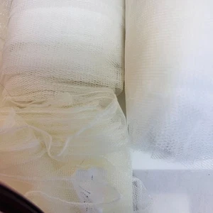 #8360 ROLLS OF TULLE CUT FROM WEDDING DRESSES 4-7 IN - Picture 1 of 5