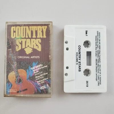 Country Stars Vol 5 Audio Music Cassette Tape Creative Sounds Johnny Cash VTG Foto 1 de 4