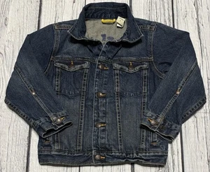 Vintage 1990's Kids OshKosh B'gosh Denim Jean Trucker Jacket Coat Size 6 - Picture 1 of 8