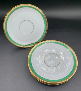 Tiffany & Co. Limoges Green Set Of 4 Saucers - Picture 1 of 7