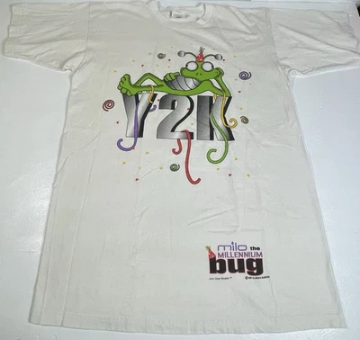 Y2K Milo The Millennium Bug T 恤复古 1998 XL 码阅读说明 — 第 1/4 张图片