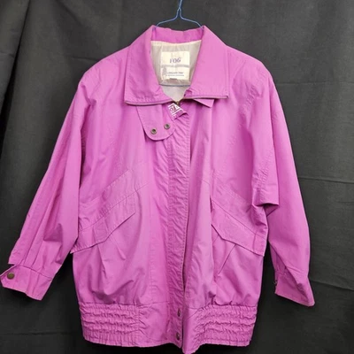London Fog Coat Womens 16 Regular Purple  Vintage Jacket Shoulder Pads... - Image 1 of 4