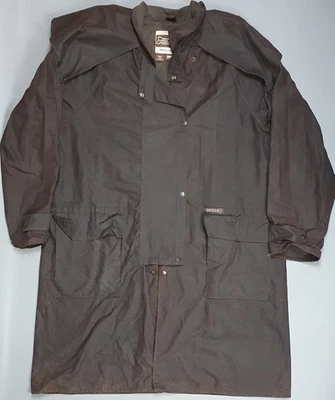 Chaqueta Abrigo Corto Driza Bone Vintage Cera Impermeable Country Riding Marrón 3XL Foto 1 de 4