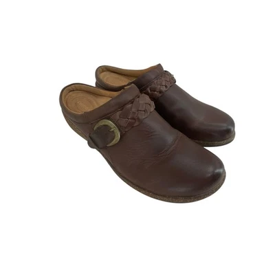 Женские туфли Aetrex размер 9-9,5 коричневые с косой Libby деталь кожа сабо Mule без шнуровки - Изображение 1 из 4