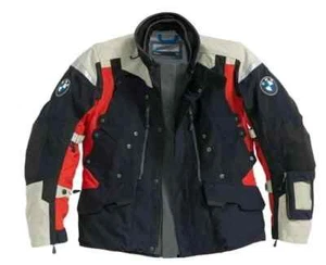 BMW Motorrad Rallye Navy Blue/Red Jacket Men’s Motorcycle/Motorbike RIDE Jacket - Picture 1 of 5
