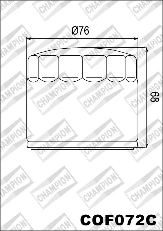 COF072C Filtro Olio CHAMPION Harley Davidson	FXWG Wide Glide	1340	1982	1983 1984 Foto 1 de 1