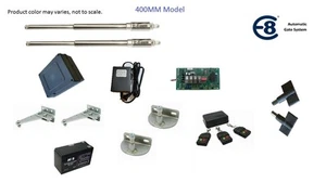 Abridor de puerta oscilante doble automático de acero inoxidable E8 400MM para puertas de hasta 22 pies de largo - Imagen 1 de 5