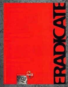 Arte publicitario impreso vintage Coca-Cola Classic - Erradicate Thirst 1999 - Imagen 1 de 1
