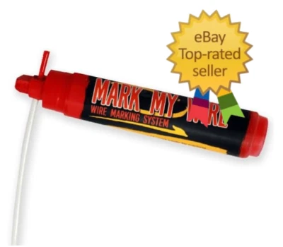 Mark My Wire - 4 Pack (Black, Blue, Red & White - 1 Each), Wire Marker, Wire Pha - Image 1 of 4