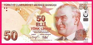 TURKEY 9.EMISSION 50 TL PREFIX E 2009-2023 UNC - Picture 1 of 2