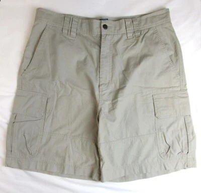 Men's Jantzen Cargo Shorts Khaki Beige Checked 100% Cotton Size 36 - Image 1 of 4