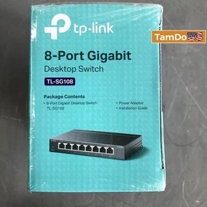 TP-Link TL-SG108 8-Port Gigabit Ethernet Switch – Unmanaged Metal Desktop Hub - Picture 1 of 5