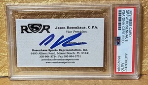 Tarjeta de visita firmada por PSA/ADN autógrafo Drew Rosenhaus de súper agente de fútbol americano - Imagen 1 de 2