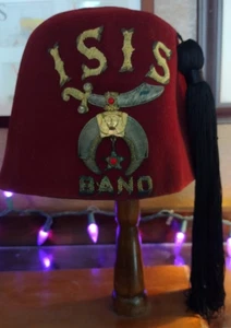 Cappello Vintage Shriner's Band Isis Fez Nappa Gemsco - Foto 1 di 3