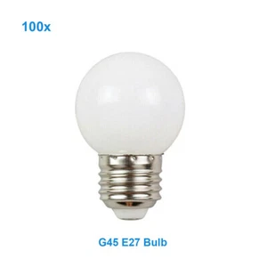 100x E26/E27 G45 Globe LED Light Bulb Lamp Lights Bulbs Lamps 3W Equivalent 40W - Picture 1 of 4