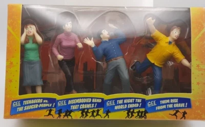 Horrified Movie Victims 3" Figures by Archie McPhee Scared Civilians SEALED 2013 - Image 1 of 4