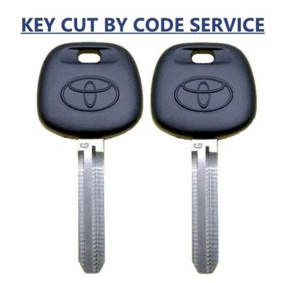 CUT BY CODE SERVICE + X2 Toyota Scion TOY44G 2010-2016 G-Chip Transponder Key  - Image 1 of 4