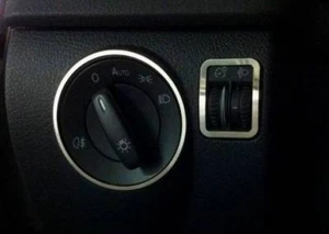 D Chrom Rahmen für Lichtschalter- Leuchtweitenregler / VW Tiguan - Edelstahl - Picture 1 of 3