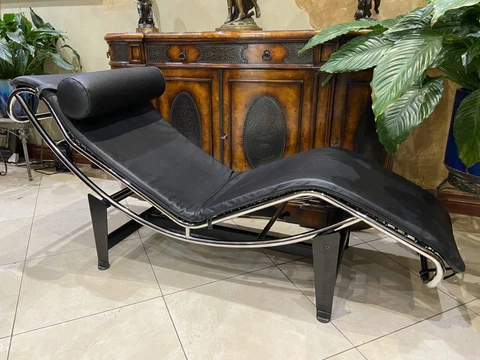 Vintage Le Corbusier Style LC4 Chaise Lounge Cover