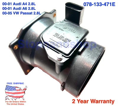 Nuevo fabricante de equipos originales Hitachi SENSOR DE FLUJO DE AIRE MASIVO MAF para Audi A4 A6 2000-2005 VW Passat 2,8 L Foto 1 de 4